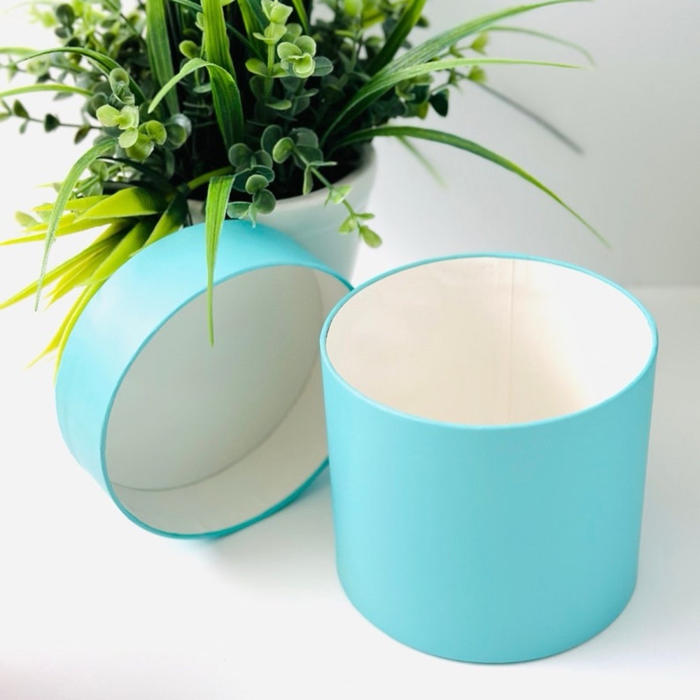 5” Tiffany Blue Turquoise Round Storage Box